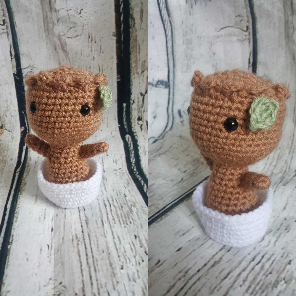 Crochet Potted Groot Amigurumi